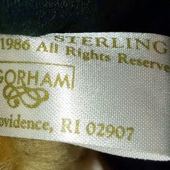 Vintage Gorham Lady Sterling Teddy Bear Plush 14 Stuffed Animal 1986 - Picture 7 of 7